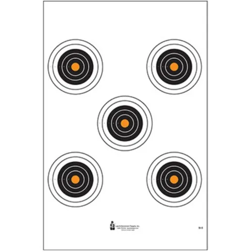 action target 5 bull's eye target with orange centers