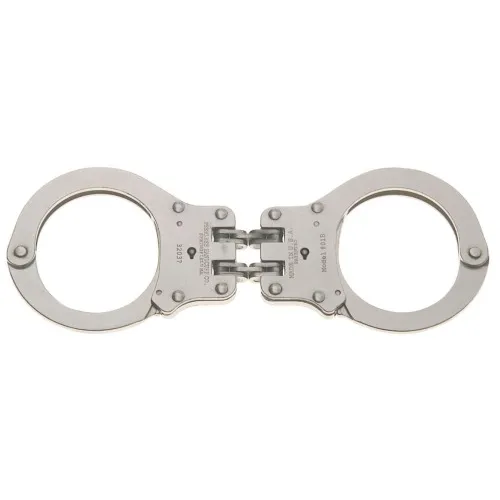 peerless model 801c hinged handcuff nickel finish
